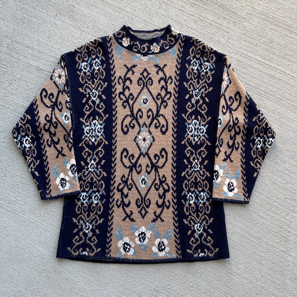 Vintage 90s Patterned Sweater Made in USA